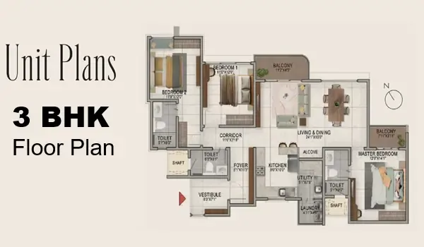 Featured Image of Sobha Liora 3 BHK Floor Plan